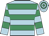 Light blue, emerald green hoops