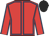 Red, royal blue seams, black cap
