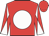 Red, white disc, diabolo on sleeves