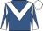 Royal blue, white chevron, diabolo on sleeves, white cap