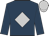 Midnight blue, silver diamond, midnight blue sleeves, silver cap
