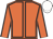 Orange, brown seams, white cap