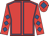 Red, royal blue seams, diamonds on sleeves, red cap, royal blue diamond