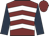Maroon, white chevrons, dark blue sleeves, maroon cap