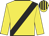 Yellow, black sash, striped cap