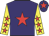 Purple, red star, yellow sleeves, red stars, purple cap, red star