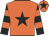 Orange, black star , black & orange hooped sleeves, orange cap, black star