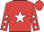 red, white star, red sleeves, white stars, red cap