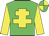 Lime Green, Yellow cross of Lorraine and sleeves, quartered cap