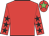 Red body, red arms, black stars, red cap, green star