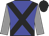 Blue, Black cross belts, grey sleeves, black cap