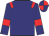 navy, red epaulets,, red armlets, quartered cap
