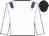white, blue epaulets, black cap