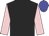 black, pink sleeves, blue cap