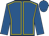 Royal blue, yellow seams, royal blue sleeves, royal blue cap