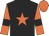 black, orange star, orange sleeves, black armlets, orange cap