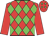 Red and green diamonds, Red sleeves, Red cap, Green diamonds