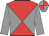 Red and grey diabolo, grey sleeves, quartered cap