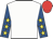 White, royal blue sleeves, yellow stars, red cap