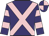 Purple, pink cross belts, hooped sleeves, quartered cap
