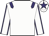White, purple epaulettes, purple seams on sleeves, purple star on cap
