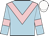Light blue, pink chevron and armlets, white cap