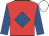 Red, royal blue diamond & sleeves, white cap