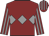 Maroon, grey triple diamond, striped sleeves and cap