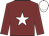 Maroon, white star, white cap