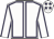 White body, purple seams, white arms, purple seams, white cap, purple stars