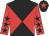 Black and red diabolo, red sleeves, black stars, black cap, red star