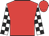 Red body, white arms, black checked, red cap