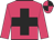 Rose body, black cross, rose arms, rose cap, black quarters