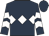 Dark blue, white triple diamond, white chevrons on sleeves, dark blue cap