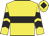 Yellow, black hoop, black chevrons on sleeves, black diamond on cap