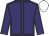 Purple, black seams, white cap