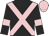 Black, pink cross sashes, armlets and cap