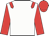 White, red epaulets, red sleeves, red cap