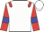 white, red epaulets, red sleeves, blue armlets, white cap