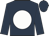 Dark blue, white disc