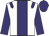 white, purple stripe, purple epaulettes, purple sleeves and cap