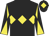 Black, yellow triple diamond, diabolo on sleeves and diamond on cap