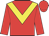 Red, yellow chevron, red cap