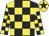 Black & yellow check, yellow cap, black star