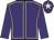 Purple, pink seams, purple sleeves, pink star on cap