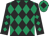 Black & emerald green diamonds, emerald green cap, black diamond