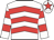 White & red chevrons, hooped sleeves, red star on cap