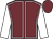 Garnet body, white seams, white arms, garnet cap