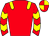 Red, yellow epaulets, chevrons on sleeves, quartered cap