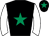 Black, emerald green star on body and cap, white sleeves